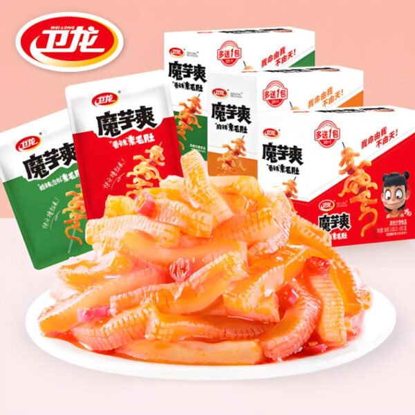 卫龙魔芋爽魔芋素毛肚麻酱味辣条解馋小零食辣味零食休闲食品小吃